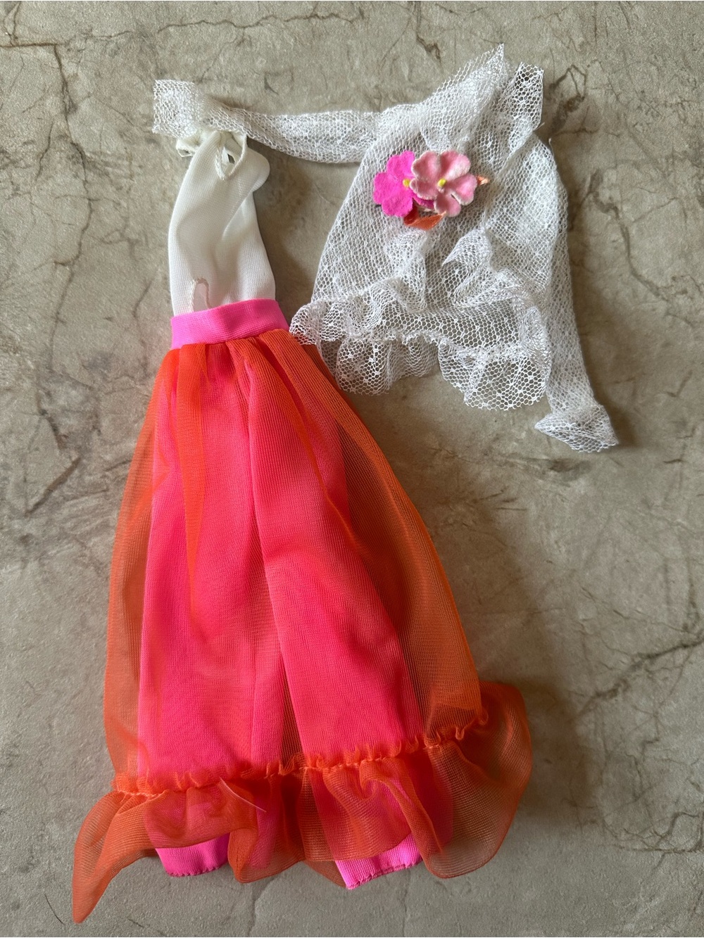 1973 Barbie #8622 Halter Jumpsuit lace blazer/top with flower pin no shoes